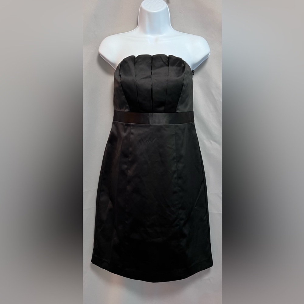 The Limited‎ Dressy Black Satin Cocktail Strapless Dress Size 8